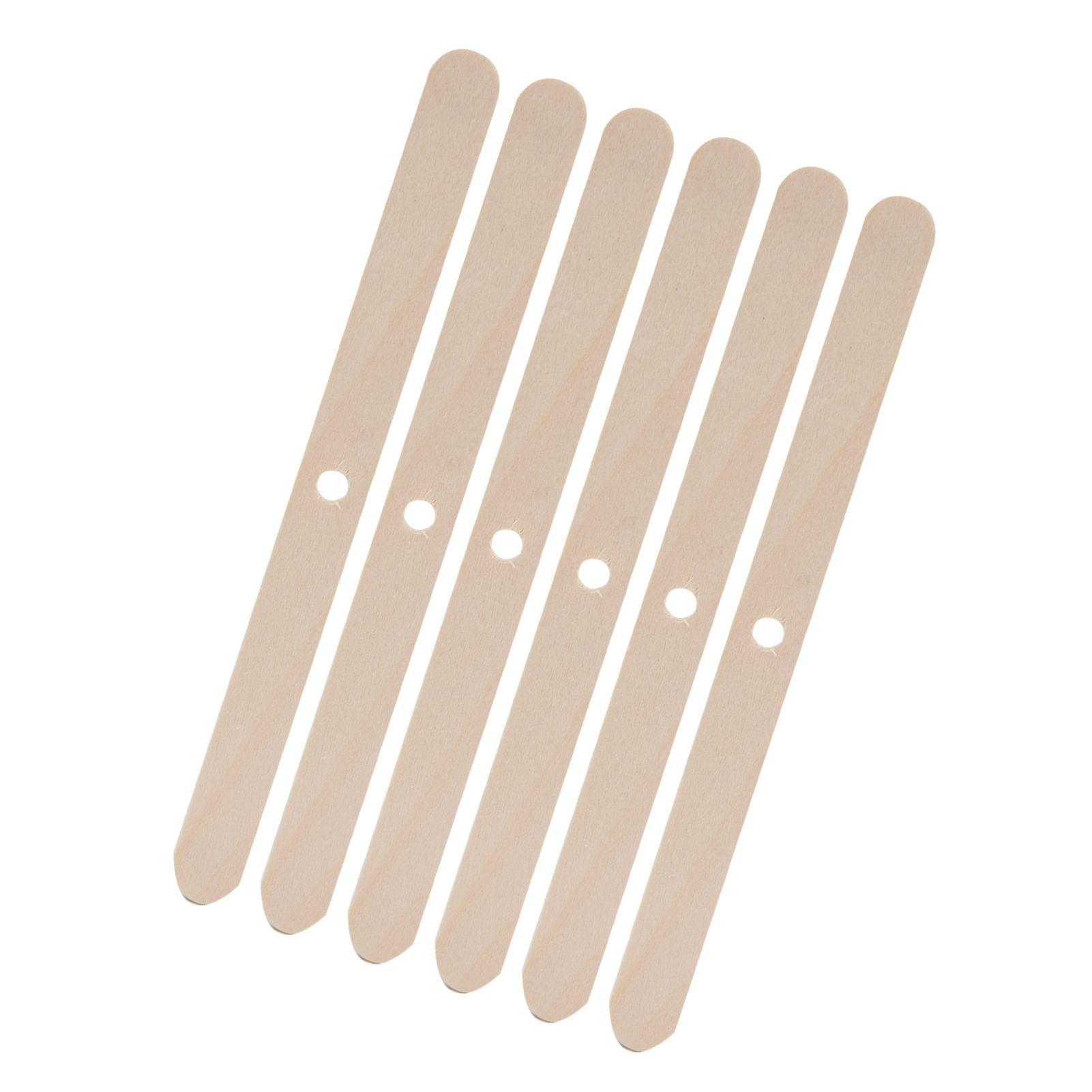 50Pcs Candle Wick Holder Birch Easy Use Reusable Wooden Wax Core Holder for Making Candles114x10mm Single Hole