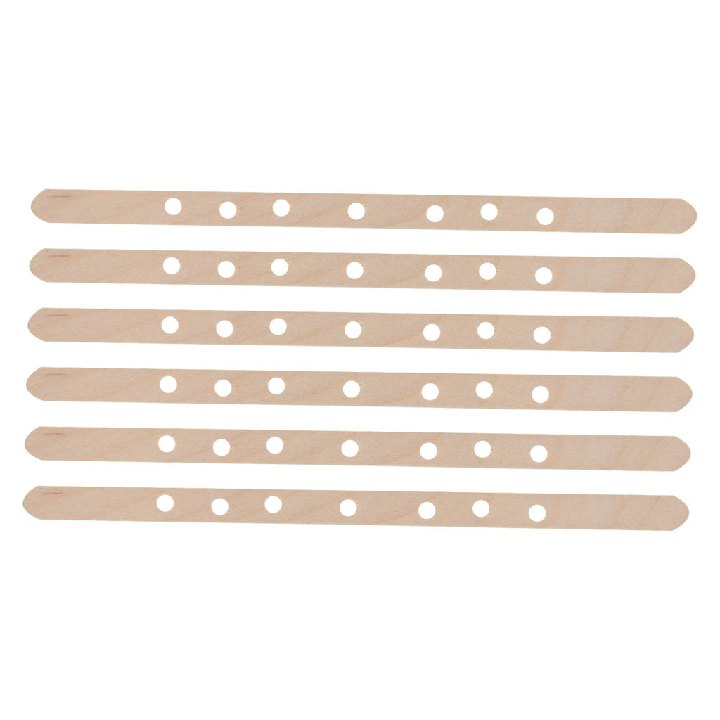 50Pcs Candle Wick Holder Birch Easy Use Reusable Wooden Wax Core Holder for Making Candles180x10mm 7 Hole