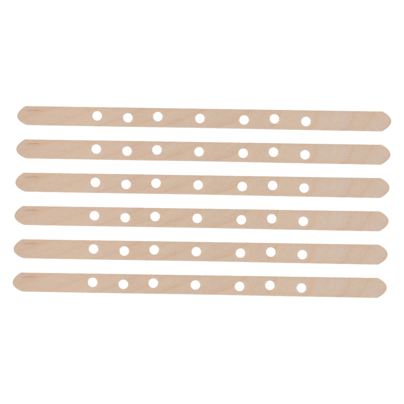 50Pcs Candle Wick Holder Birch Easy Use Reusable Wooden Wax Core Holder for Making Candles180x10mm 7 Hole