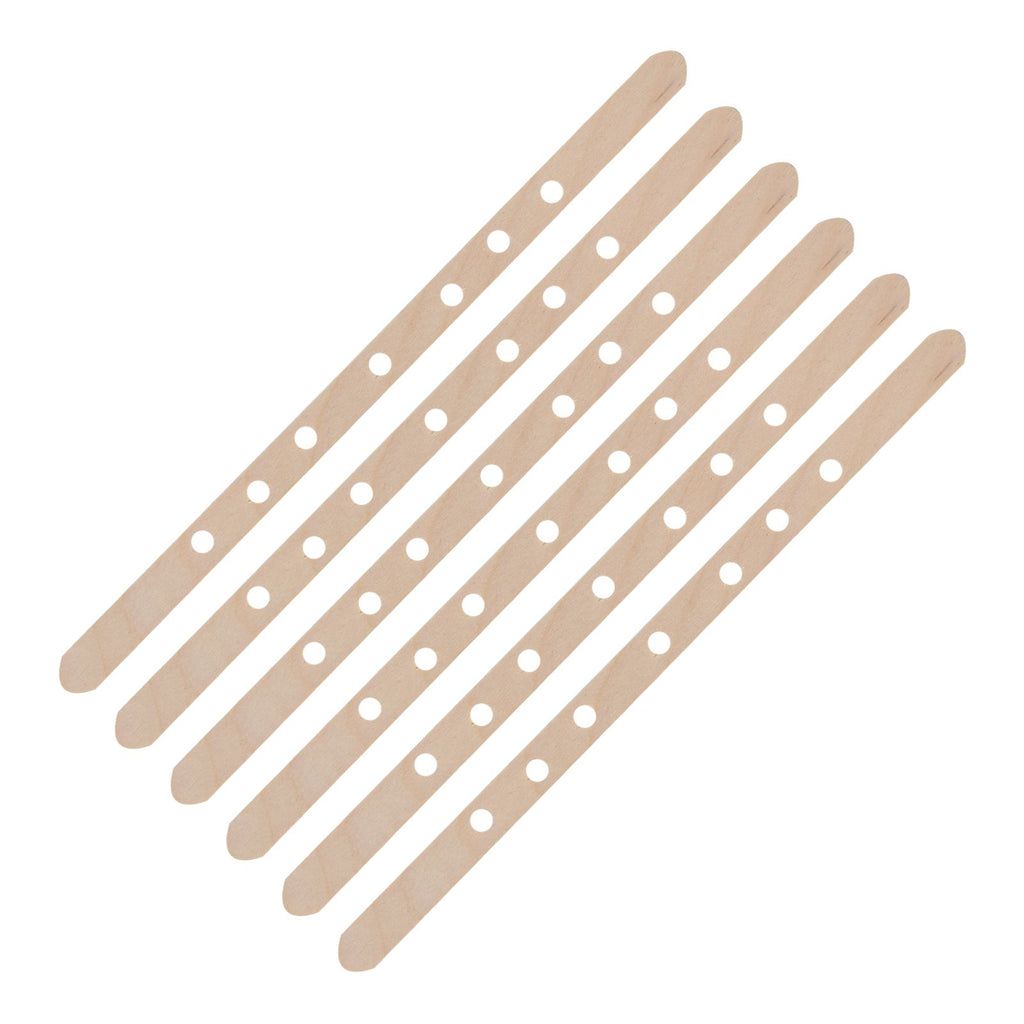 50Pcs Candle Wick Holder Birch Easy Use Reusable Wooden Wax Core Holder for Making Candles180x10mm 7 Hole