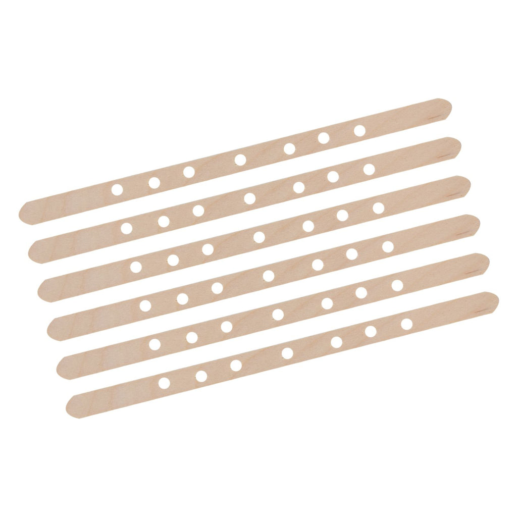50Pcs Candle Wick Holder Birch Easy Use Reusable Wooden Wax Core Holder for Making Candles180x10mm 7 Hole