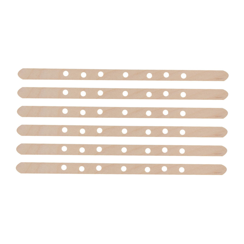 50Pcs Candle Wick Holder Birch Easy Use Reusable Wooden Wax Core Holder for Making Candles180x10mm 7 Hole