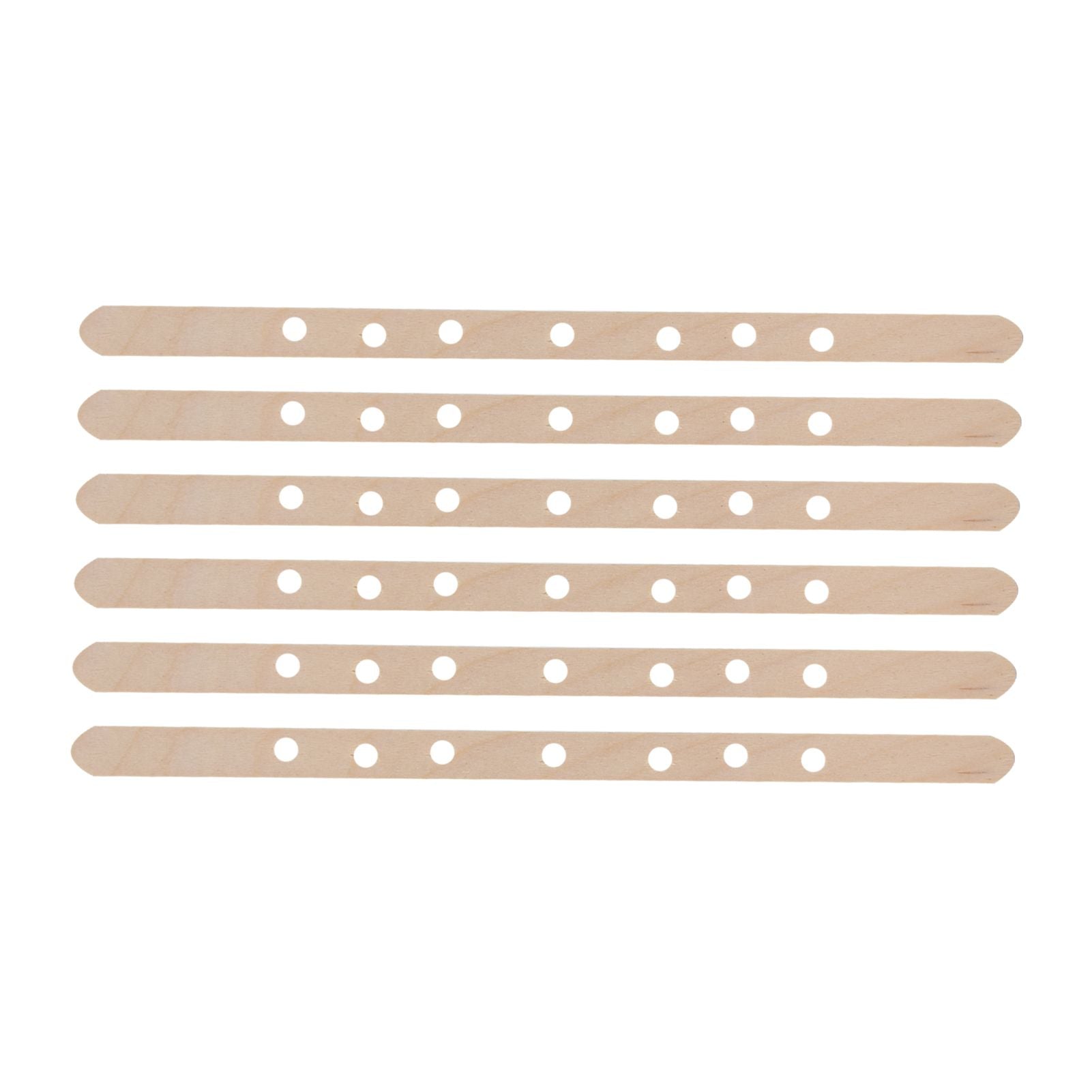 50Pcs Candle Wick Holder Birch Easy Use Reusable Wooden Wax Core Holder for Making Candles180x10mm 7 Hole