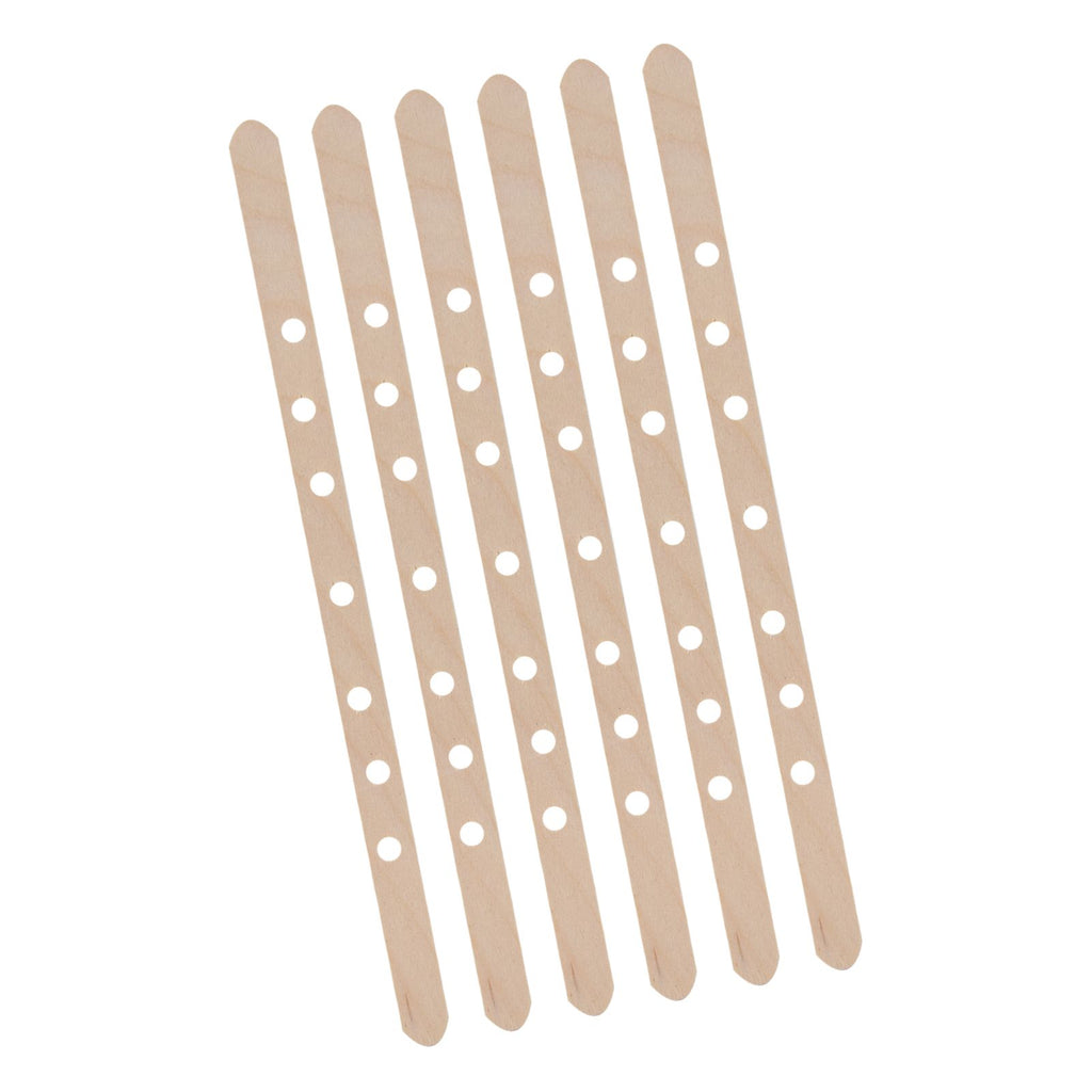 50Pcs Candle Wick Holder Birch Easy Use Reusable Wooden Wax Core Holder for Making Candles180x10mm 7 Hole