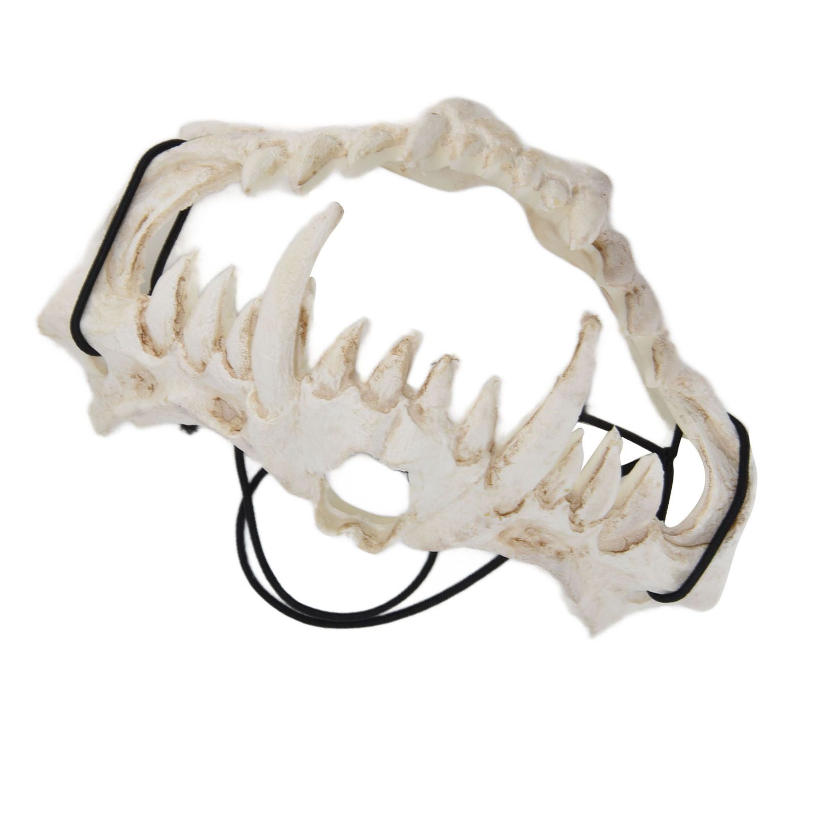 Skull Mask Latex Tiger Tooth Type Durable Waterproof Adjustable Scary Mask for Party Festival Theater