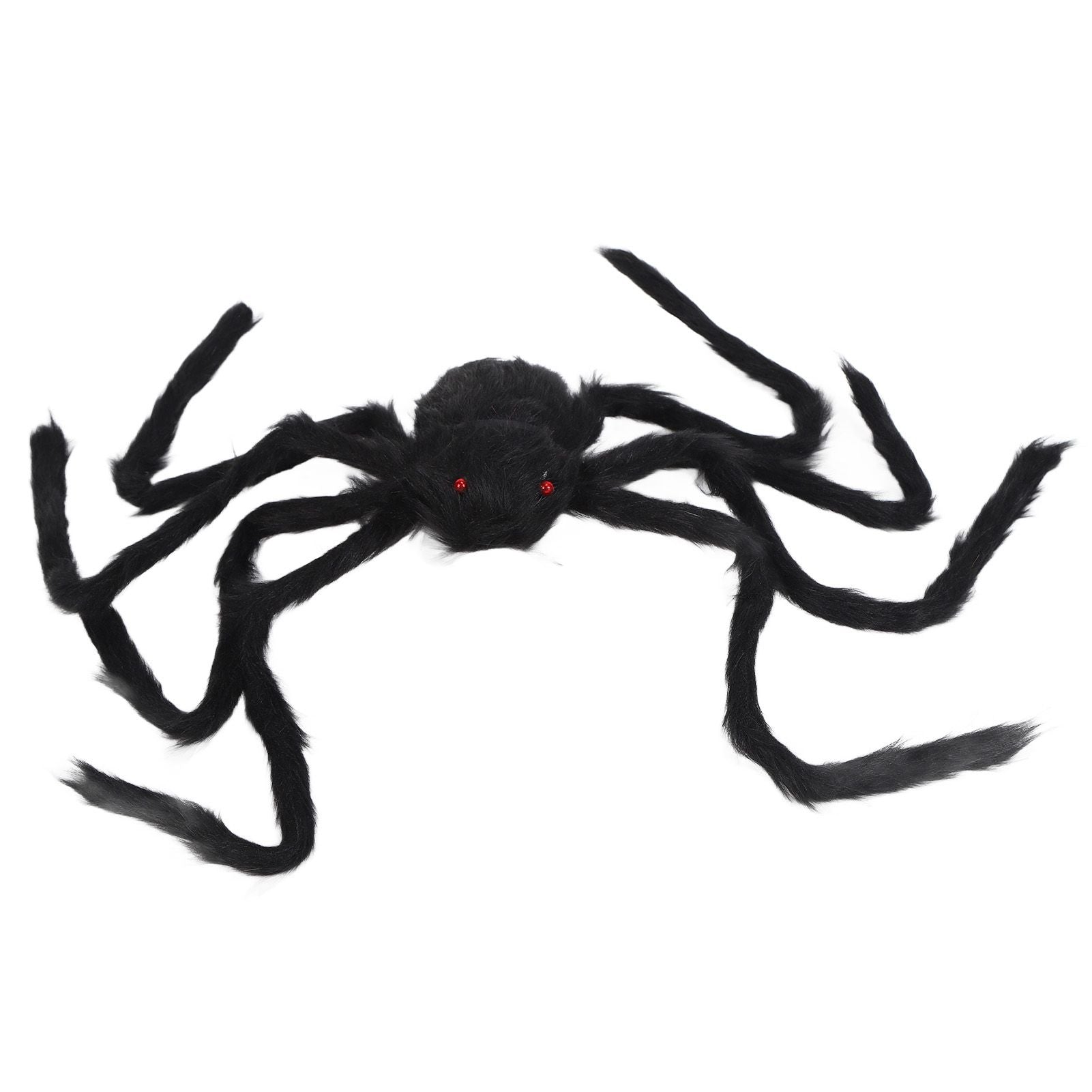 Spiders Halloween Decor Terrible Reusable Black Giant Spider Halloween Decoration for Indoor Outdoor90cm