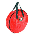 Christmas Wreath Storage Bag PE Woven Fabric Dustproof Round Red Storage Bag for Home Party Office
