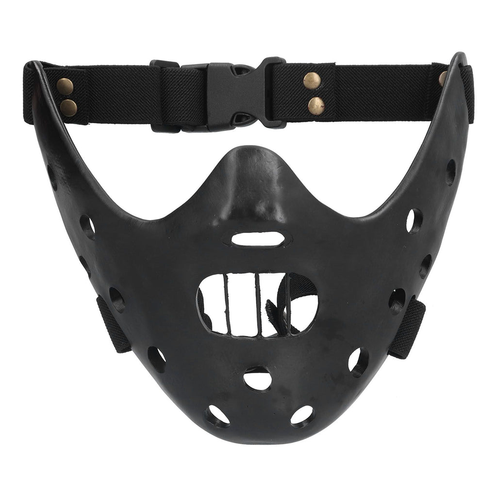 Lamb Mask Black Durable Adjustable Resin Cosplay Mask for Halloween Carnival Parties