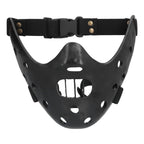 Lamb Mask Black Durable Adjustable Resin Cosplay Mask for Halloween Carnival Parties