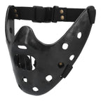 Lamb Mask Black Durable Adjustable Resin Cosplay Mask for Halloween Carnival Parties