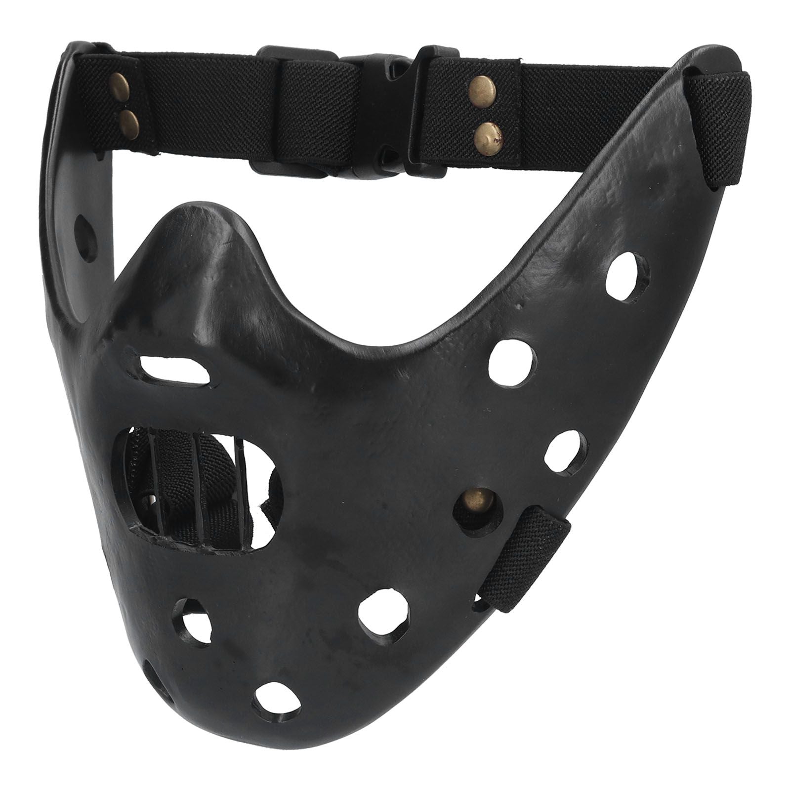 Lamb Mask Black Durable Adjustable Resin Cosplay Mask for Halloween Carnival Parties