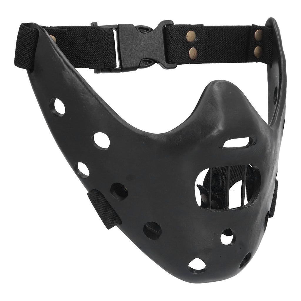 Lamb Mask Black Durable Adjustable Resin Cosplay Mask for Halloween Carnival Parties
