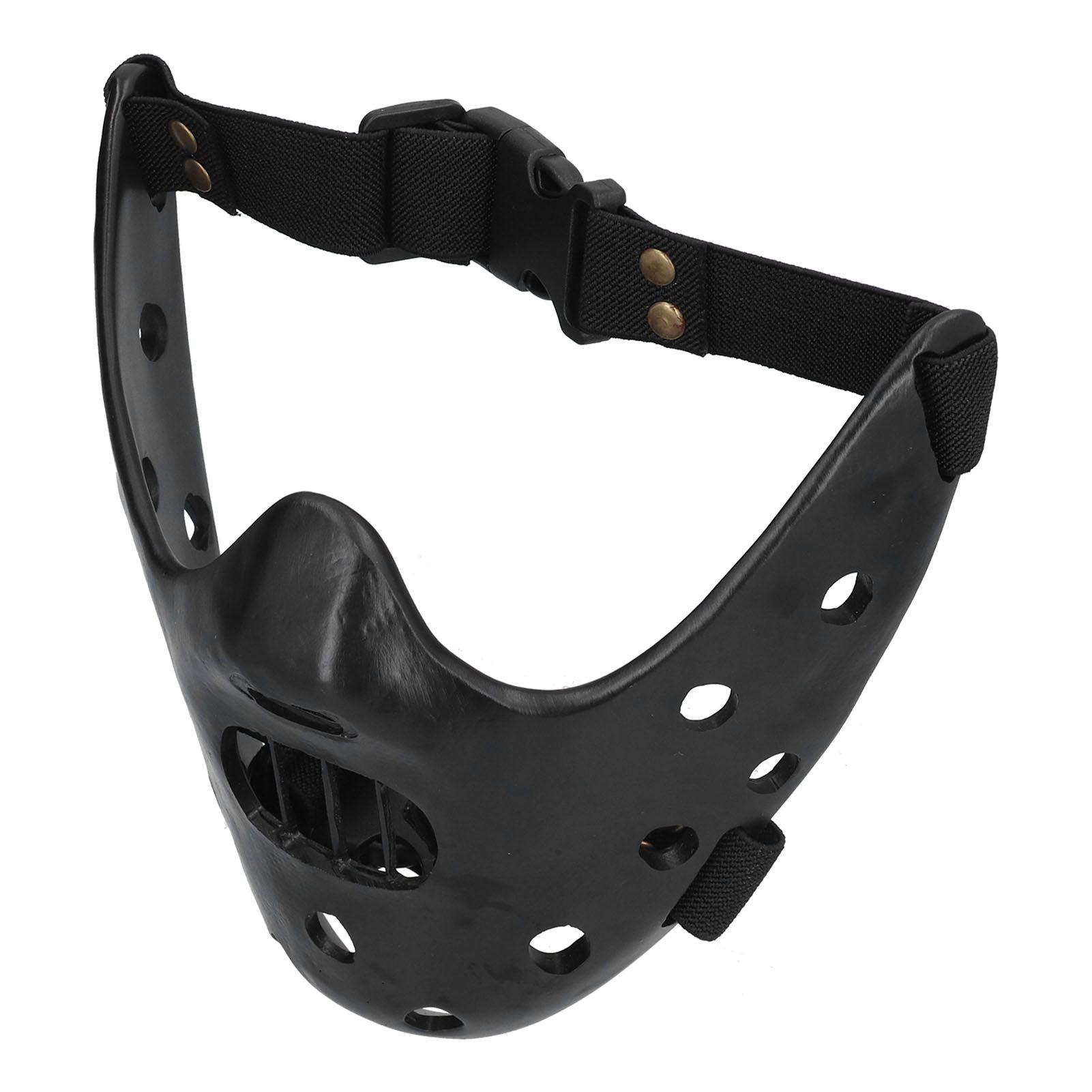 Lamb Mask Black Durable Adjustable Resin Cosplay Mask for Halloween Carnival Parties