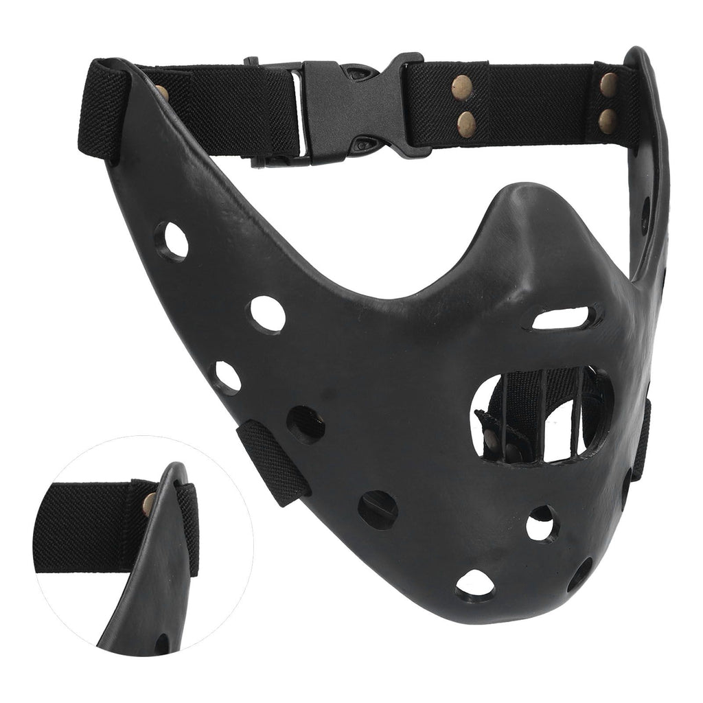 Lamb Mask Black Durable Adjustable Resin Cosplay Mask for Halloween Carnival Parties