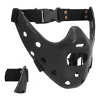 Lamb Mask Black Durable Adjustable Resin Cosplay Mask for Halloween Carnival Parties