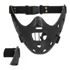 Lamb Mask Black Durable Adjustable Resin Cosplay Mask for Halloween Carnival Parties