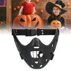 Lamb Mask Black Durable Adjustable Resin Cosplay Mask for Halloween Carnival Parties