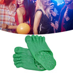 1 Pair Large Foot Slippers Shoes Cover Halloween Cosplay Costume Props Party AccessoriesGreen
