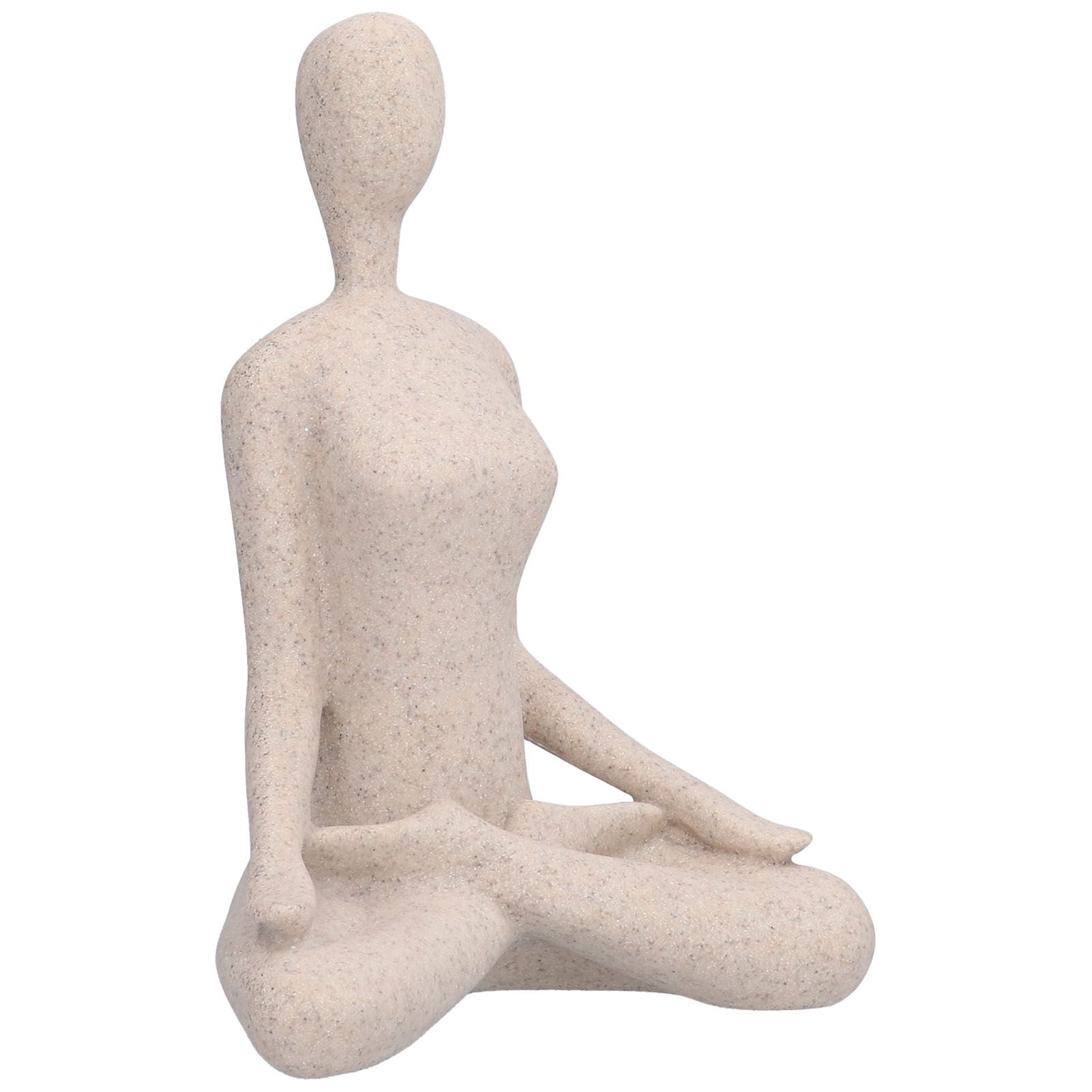 Yoga Pose Statue Nordic Sandstone Resin Yoga Pose Figurines Collectible Decoration Gifts for Home Office DecorBL560