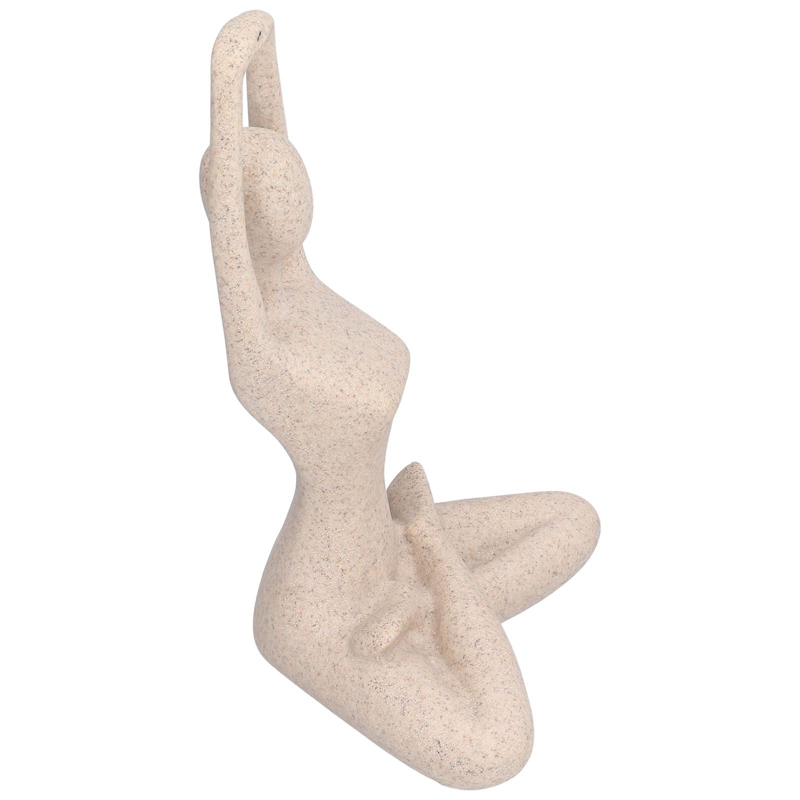 Yoga Pose Statue Nordic Sandstone Resin Yoga Pose Figurines Collectible Decoration Gifts for Home Office DecorBL561