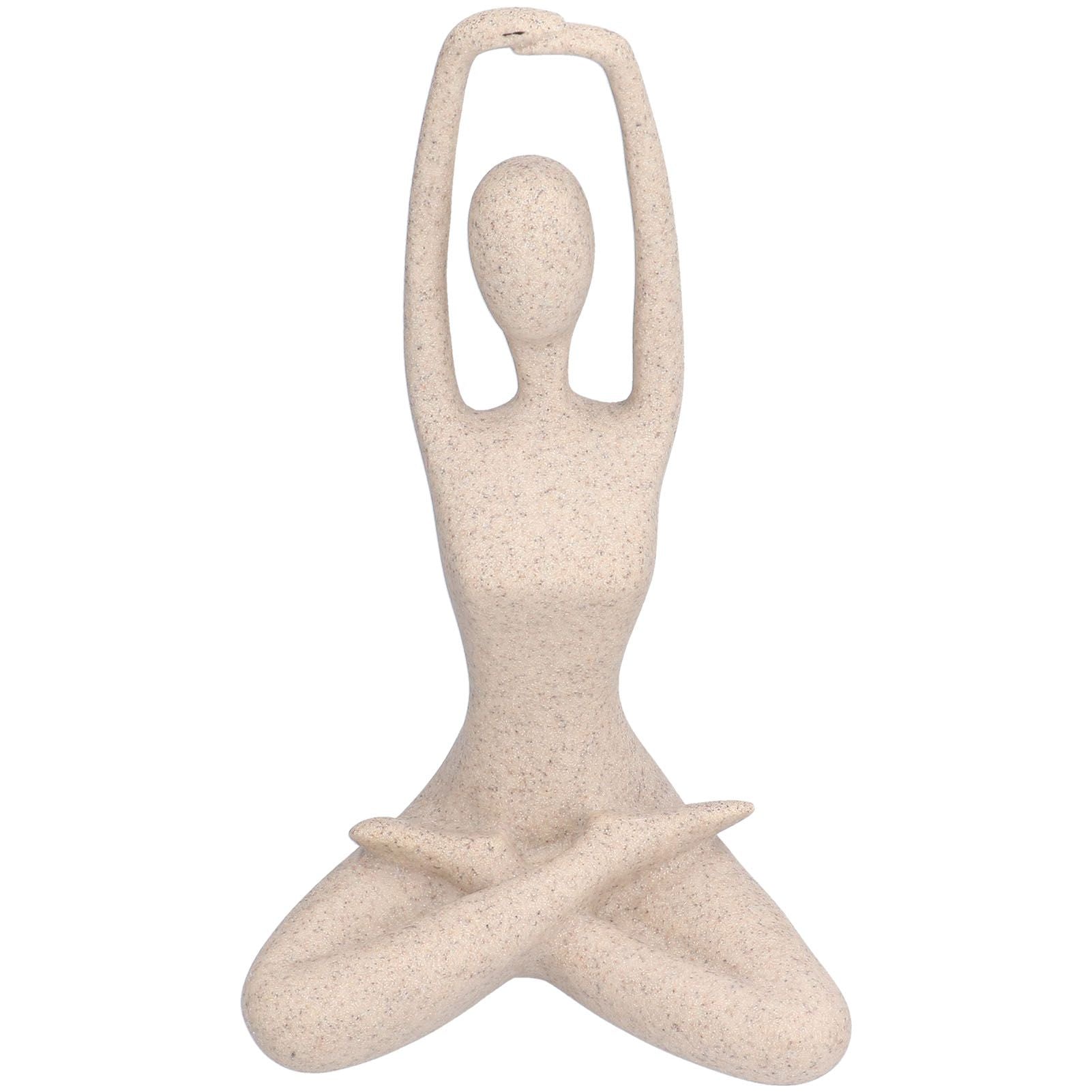 Yoga Pose Statue Nordic Sandstone Resin Yoga Pose Figurines Collectible Decoration Gifts for Home Office DecorBL561