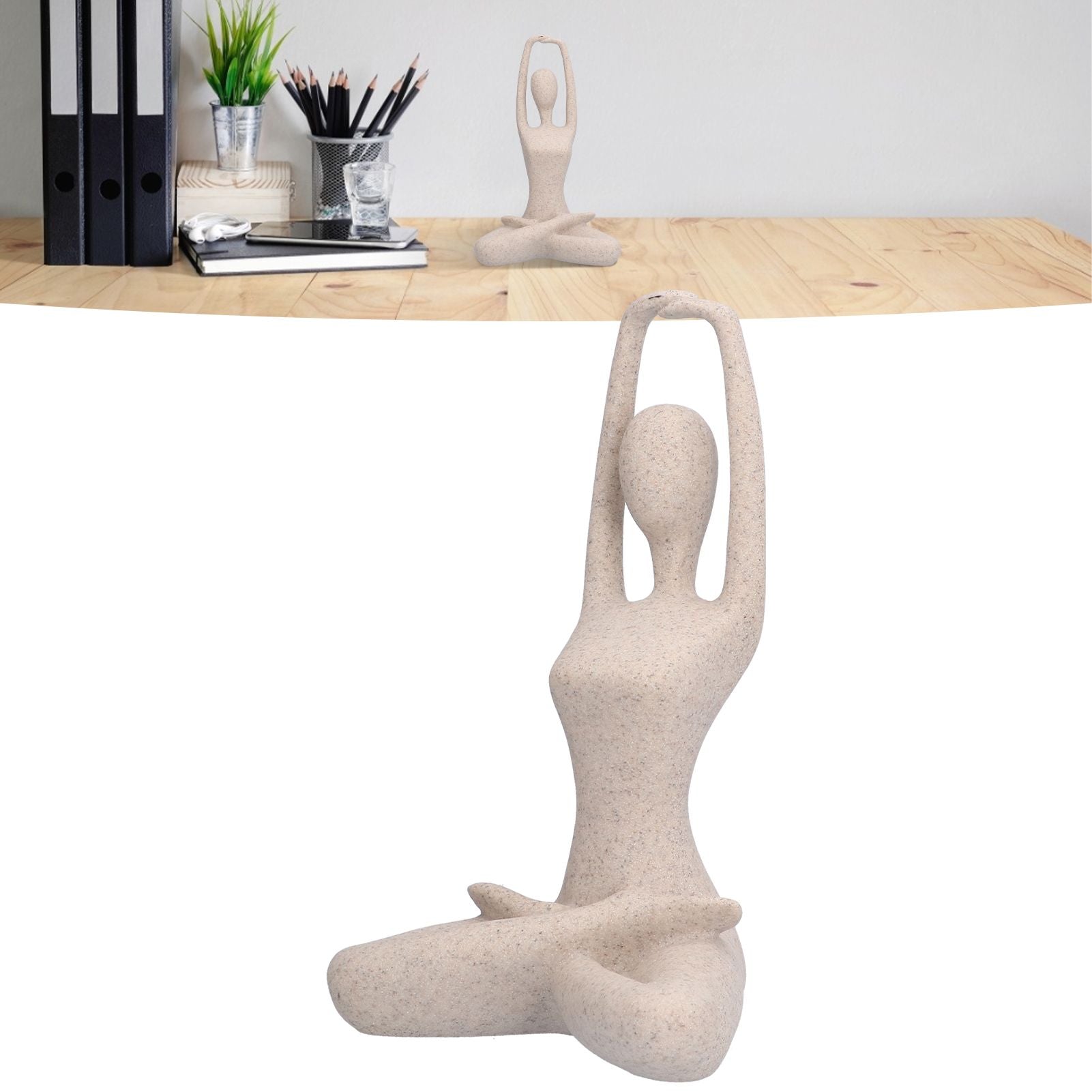 Yoga Pose Statue Nordic Sandstone Resin Yoga Pose Figurines Collectible Decoration Gifts for Home Office DecorBL561