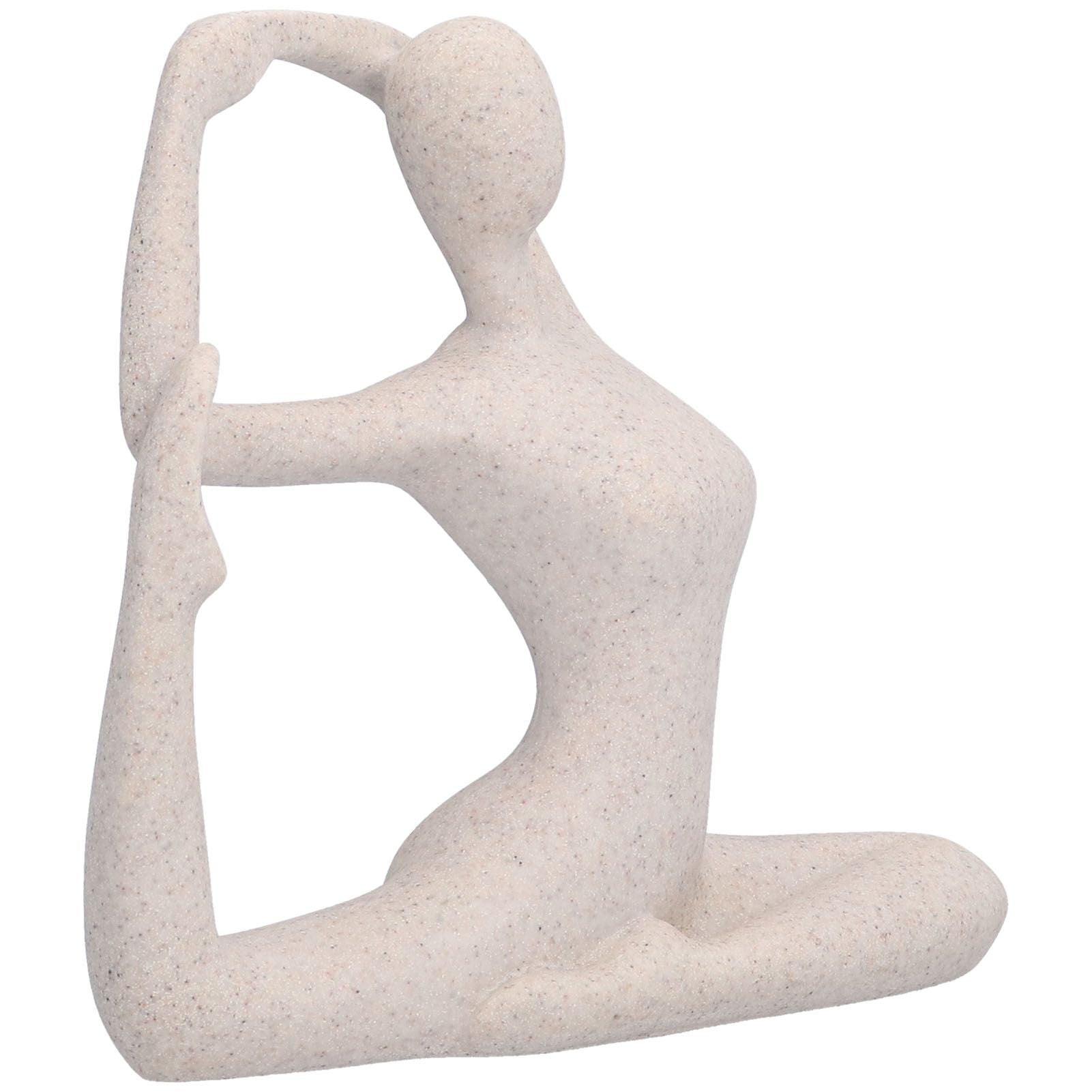 Yoga Pose Statue Nordic Sandstone Resin Yoga Pose Figurines Collectible Decoration Gifts for Home Office DecorBL562