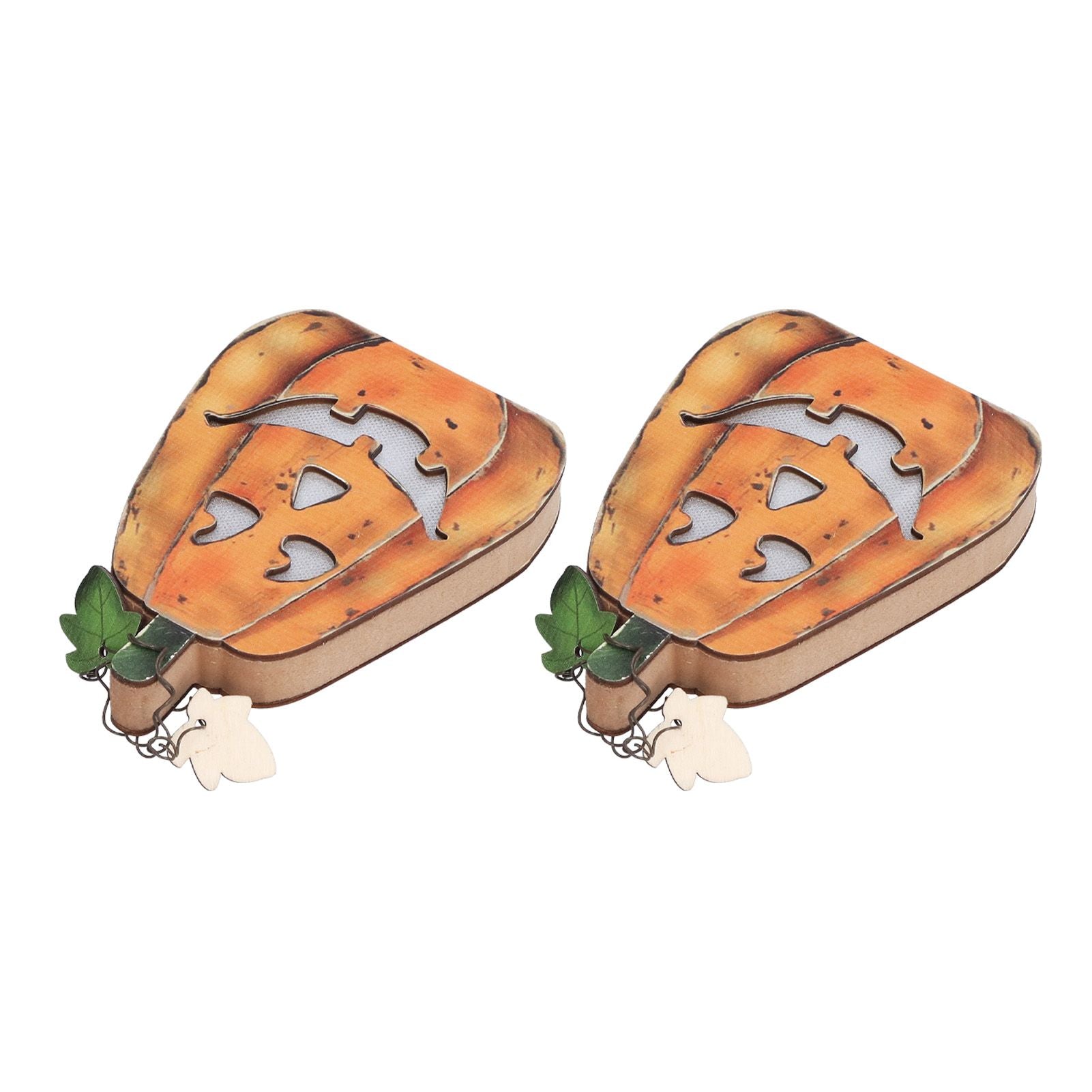 Halloween LED Pumpkin Lantern Wooden Decor Lights for Halloween Thanksgiving Decoration