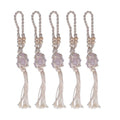5pcs Necklace Cord Empty Stone Holder Rope Replacement Adjustable Quartz Crystal Pendant Cord for DIY Jewelry MakingLight Pink