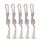 5pcs Necklace Cord Empty Stone Holder Rope Replacement Adjustable Quartz Crystal Pendant Cord for DIY Jewelry MakingLight Pink