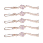 5pcs Necklace Cord Empty Stone Holder Rope Replacement Adjustable Quartz Crystal Pendant Cord for DIY Jewelry MakingLight Pink