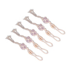 5pcs Necklace Cord Empty Stone Holder Rope Replacement Adjustable Quartz Crystal Pendant Cord for DIY Jewelry MakingLight Pink