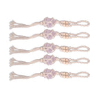 5pcs Necklace Cord Empty Stone Holder Rope Replacement Adjustable Quartz Crystal Pendant Cord for DIY Jewelry MakingLight Pink