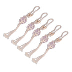 5pcs Necklace Cord Empty Stone Holder Rope Replacement Adjustable Quartz Crystal Pendant Cord for DIY Jewelry MakingLight Pink