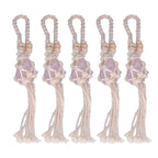 5pcs Necklace Cord Empty Stone Holder Rope Replacement Adjustable Quartz Crystal Pendant Cord for DIY Jewelry MakingLight Pink