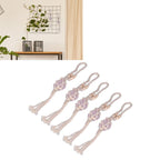 5pcs Necklace Cord Empty Stone Holder Rope Replacement Adjustable Quartz Crystal Pendant Cord for DIY Jewelry MakingLight Pink