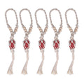 5pcs Necklace Cord Empty Stone Holder Rope Replacement Adjustable Quartz Crystal Pendant Cord for DIY Jewelry MakingRed