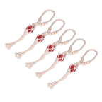 5pcs Necklace Cord Empty Stone Holder Rope Replacement Adjustable Quartz Crystal Pendant Cord for DIY Jewelry MakingRed