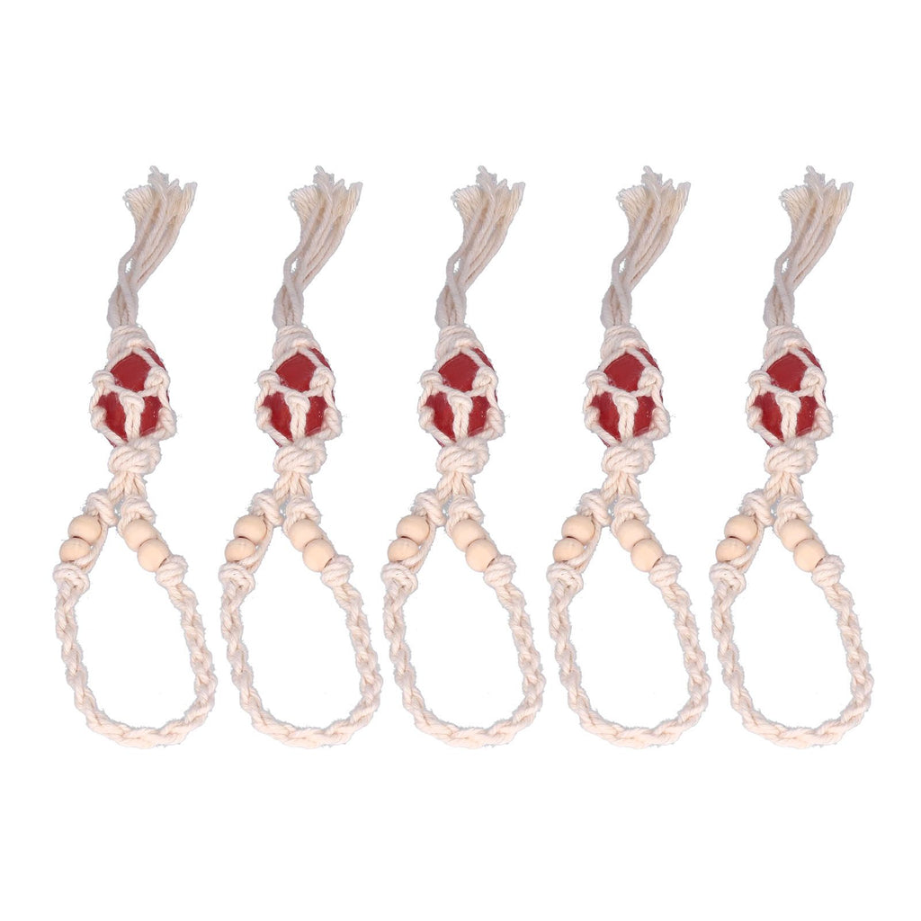 5pcs Necklace Cord Empty Stone Holder Rope Replacement Adjustable Quartz Crystal Pendant Cord for DIY Jewelry MakingRed