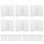6Pcs Wall Mount Phone Holder Universal Adhesive Mobile Phone Charging Stand for Home Bedroom BathroomWhite