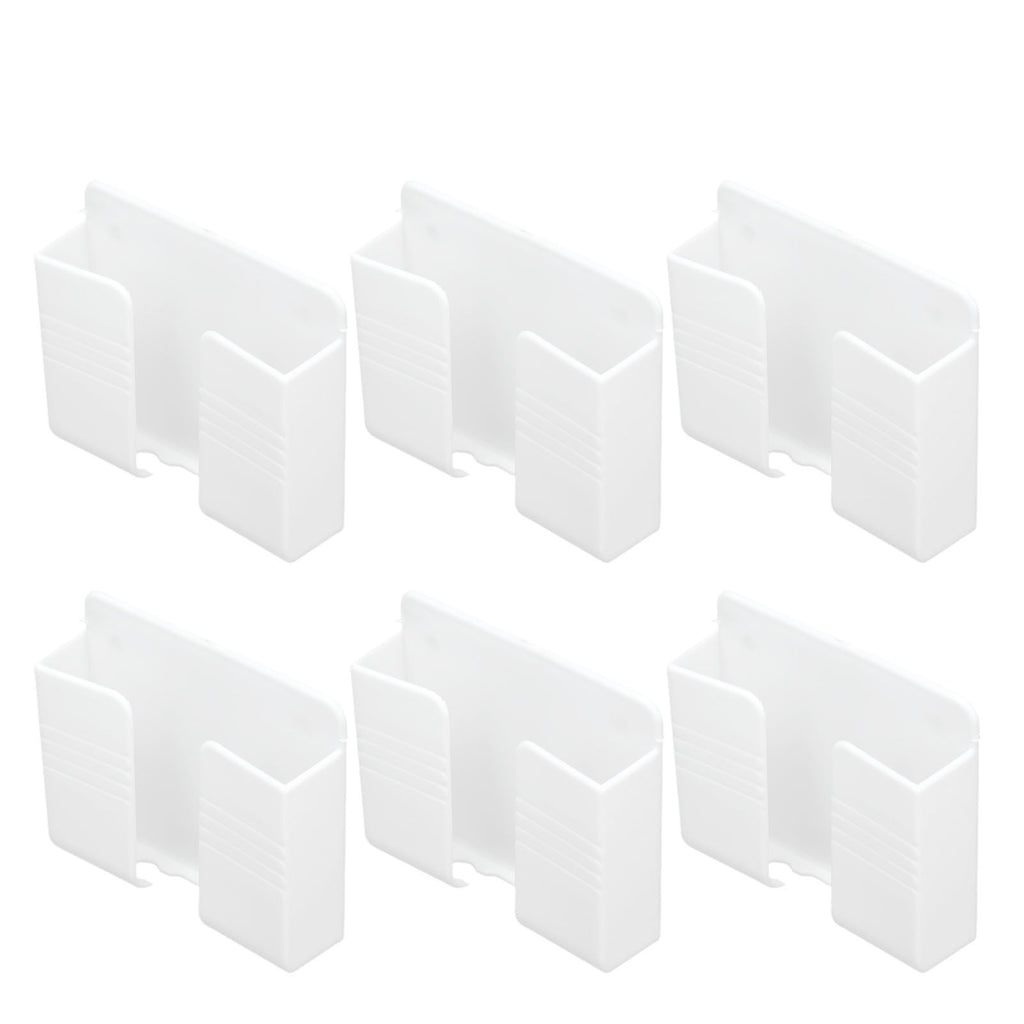 6Pcs Wall Mount Phone Holder Universal Adhesive Mobile Phone Charging Stand for Home Bedroom BathroomWhite