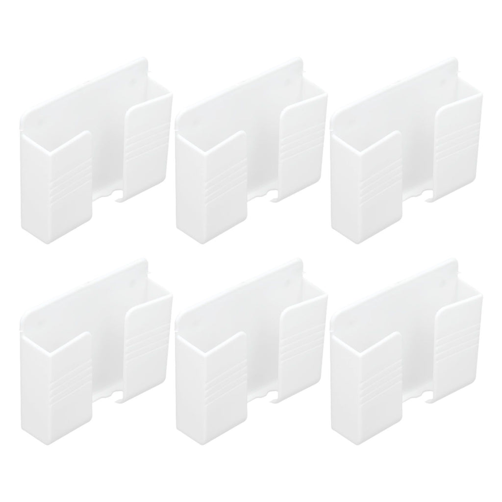 6Pcs Wall Mount Phone Holder Universal Adhesive Mobile Phone Charging Stand for Home Bedroom BathroomWhite