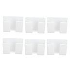 6Pcs Wall Mount Phone Holder Universal Adhesive Mobile Phone Charging Stand for Home Bedroom BathroomWhite