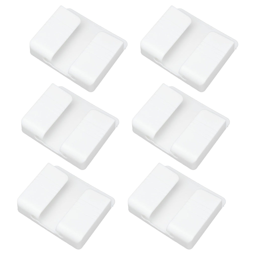 6Pcs Wall Mount Phone Holder Universal Adhesive Mobile Phone Charging Stand for Home Bedroom BathroomWhite
