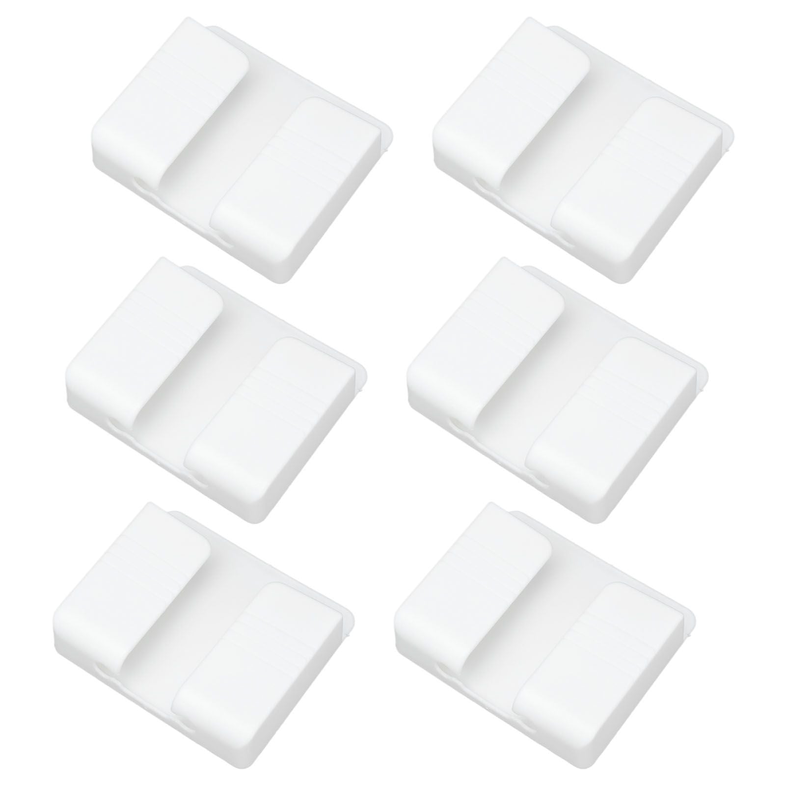 6Pcs Wall Mount Phone Holder Universal Adhesive Mobile Phone Charging Stand for Home Bedroom BathroomWhite