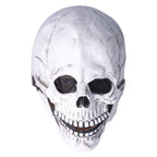 Halloween Skull Helmet Full Head Skull Mask Latex Cosplay Costume Horror Skull Mask for Festival PartyLight Grey