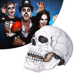 Halloween Skull Helmet Full Head Skull Mask Latex Cosplay Costume Horror Skull Mask for Festival PartyLight Grey