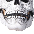 Halloween Skull Helmet Full Head Skull Mask Latex Cosplay Costume Horror Skull Mask for Festival PartyLight Grey