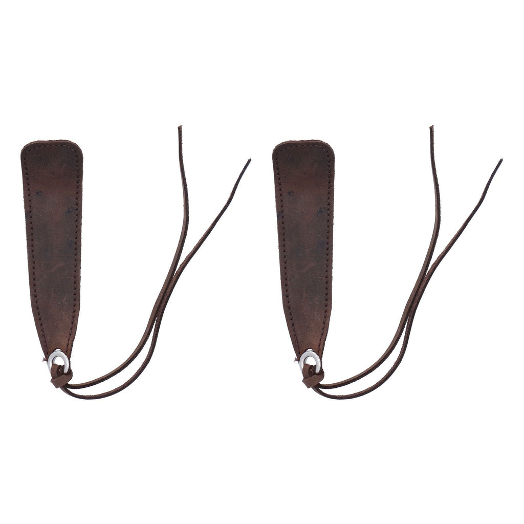 2Pcs Leather Bookmark Retro Book Mark Page Clip Set Kit with Tassel for Kids StudentDark Brown