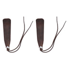 2Pcs Leather Bookmark Retro Book Mark Page Clip Set Kit with Tassel for Kids StudentDark Brown